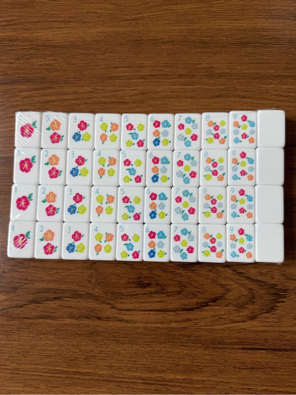 NEW American Mahjong 4 Layer Tile Set — White Tiles with Orange Backs and Pink - Picture 6 of 9